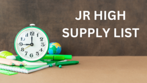 jr high supply list